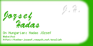 jozsef hadas business card